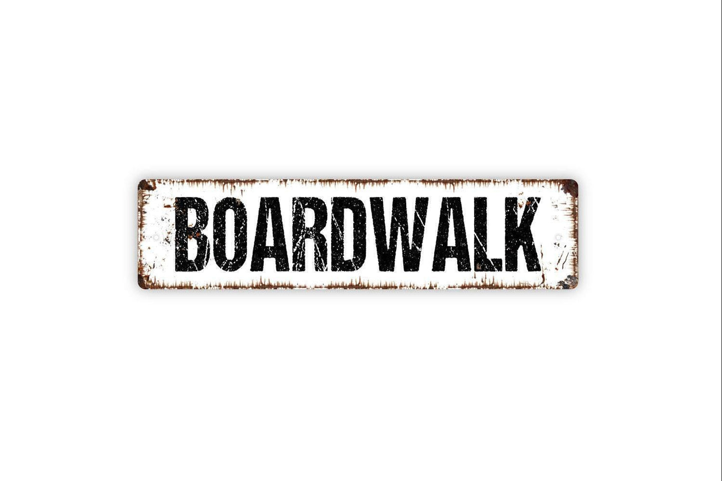 Boardwalk Sign -  Vinyl Sticker Or  Street Metal Sign or Door Name Plate Plaque