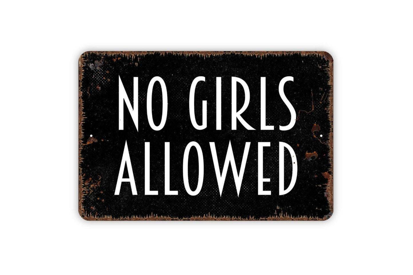 No Girls Allowed Sign | Boys Room Door Sign | Man Cave Wall Sign | Kids Room Decor | Metal Sign or Vinyl Sticker