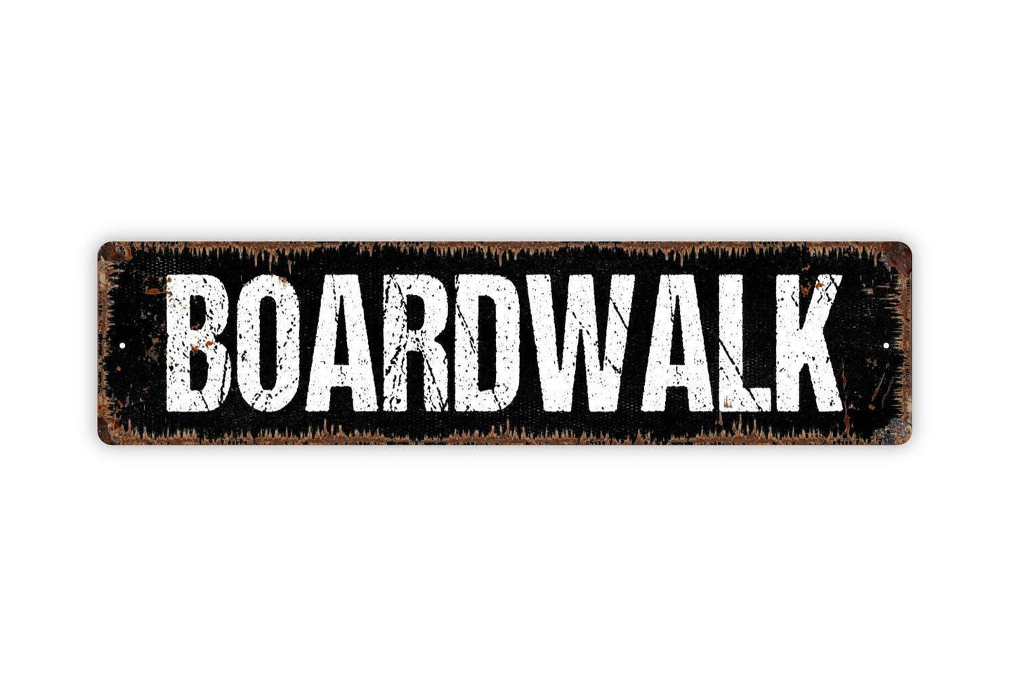 Boardwalk Sign -  Vinyl Sticker Or  Street Metal Sign or Door Name Plate Plaque