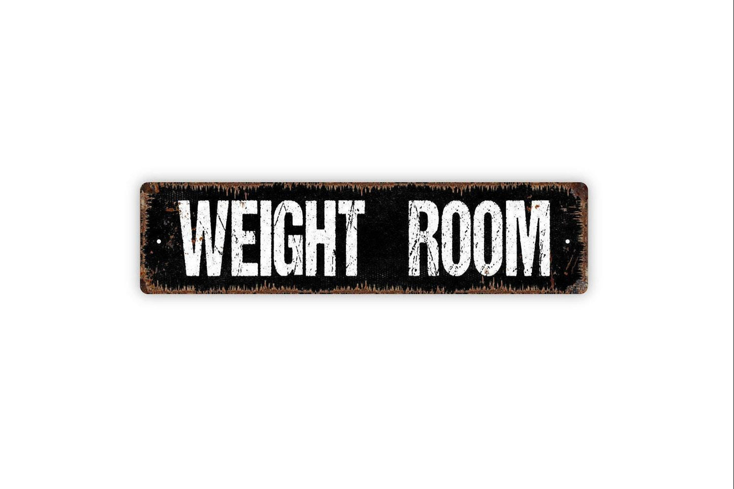 Weight Room Sign – Home Gym Wall Decor – Fitness Room or Workout Sign – Rustic Gym Wall Art – Metal Sign or Vinyl Sticker