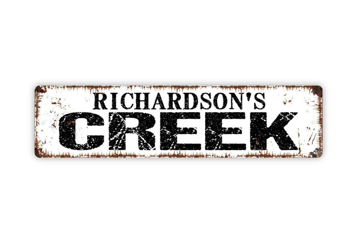 Personalized Creek Sign, Custom Metal Sign, Vinyl Sticker Or  Street Sign or Door Name Plate Plaque
