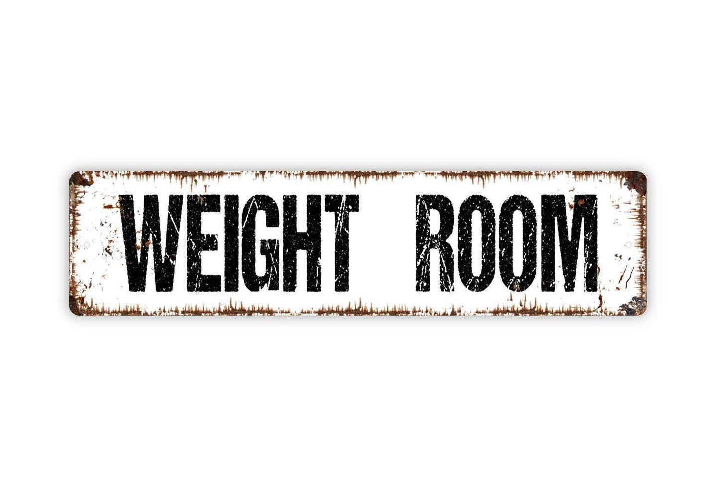 Weight Room Sign – Home Gym Wall Decor – Fitness Room or Workout Sign – Rustic Gym Wall Art – Metal Sign or Vinyl Sticker