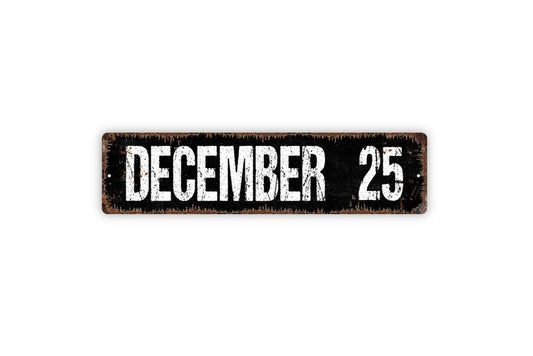 Custom Month Day Date Text Sign | Personalized Wedding, Anniversary, or Birthday Wall Sign | Metal Date Sign or Vinyl Sticker Gift Décor