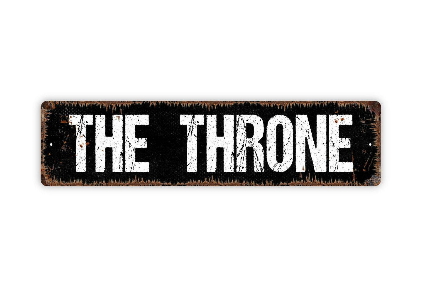 The Throne Sign - Funny Bathroom Restroom Toilet El Bano Vinyl Sticker Or  Street Metal Sign or Door Name Plate Plaque