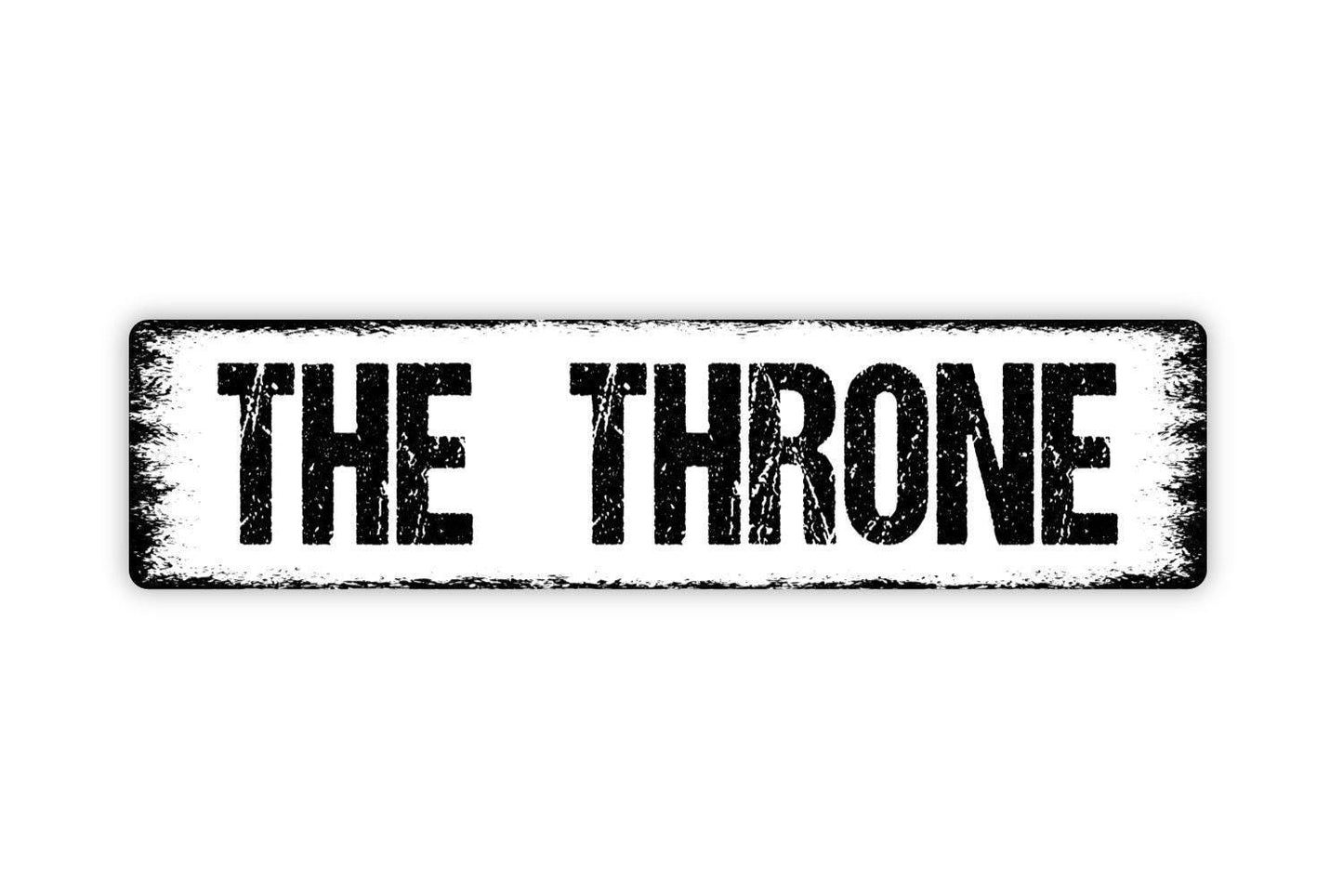 The Throne Sign - Funny Bathroom Restroom Toilet El Bano Vinyl Sticker Or  Street Metal Sign or Door Name Plate Plaque