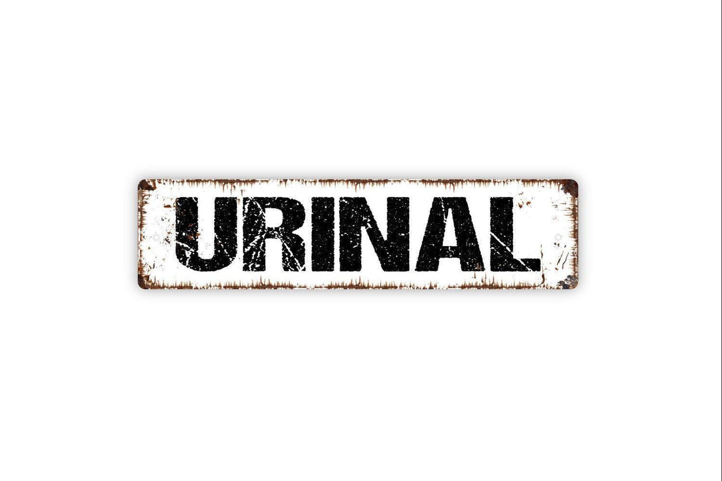 Urinal Sign | Funny Bathroom Wall Decor | Metal Sign or Vinyl Sticker for Restrooms, Bars, Man Caves, or Public Bathrooms