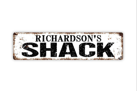 Personalized Shack Sign, Custom Metal Sign, Vinyl Sticker Or  Street Sign or Door Name Plate Plaque