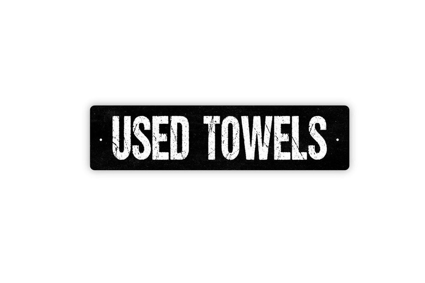 Used Towels Sign - Dirty Towels Swimming Pool Shower Bathroom Beach Vinyl Sticker Or  Metal Street Sign or Door Name Plate Plaque
