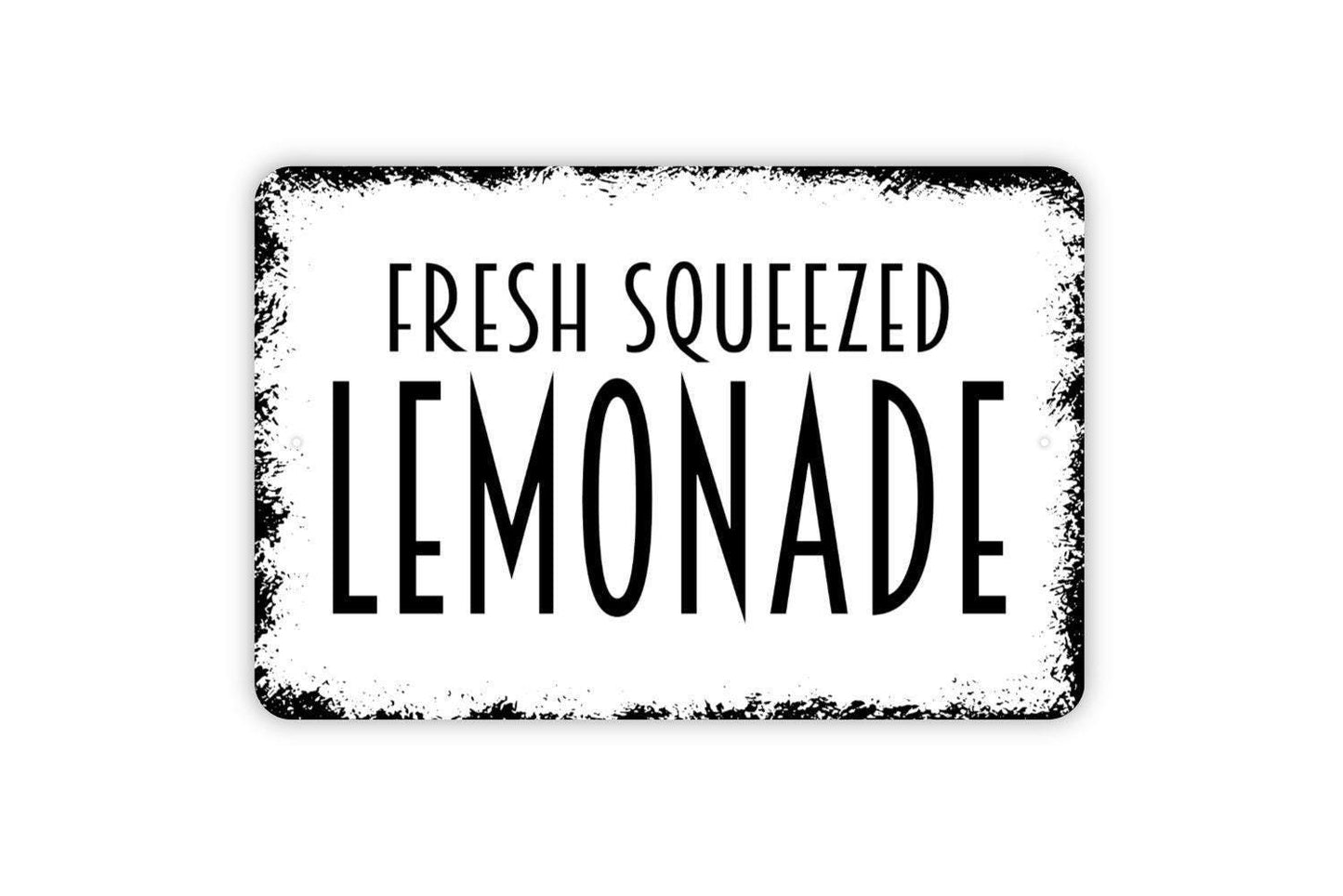 Fresh Squeezed Lemonade Sign - Metal Indoor or Outdoor Wall Art