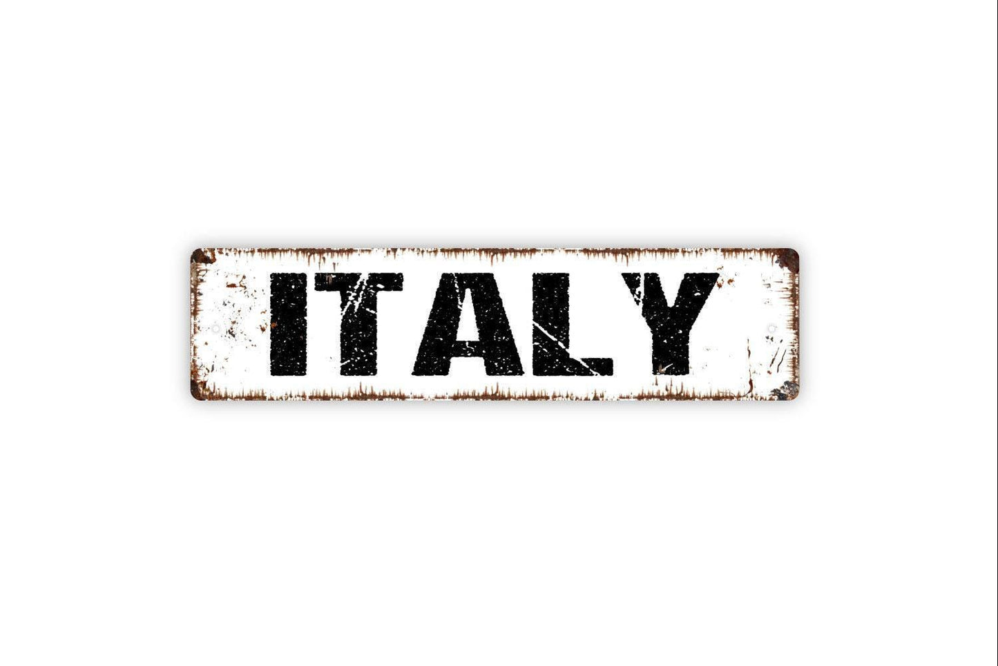 Italy Sign - Italian Country Wine Winery Welcome Vinyl Sticker Or  Street Metal Sign or Door Name Plate Plaque