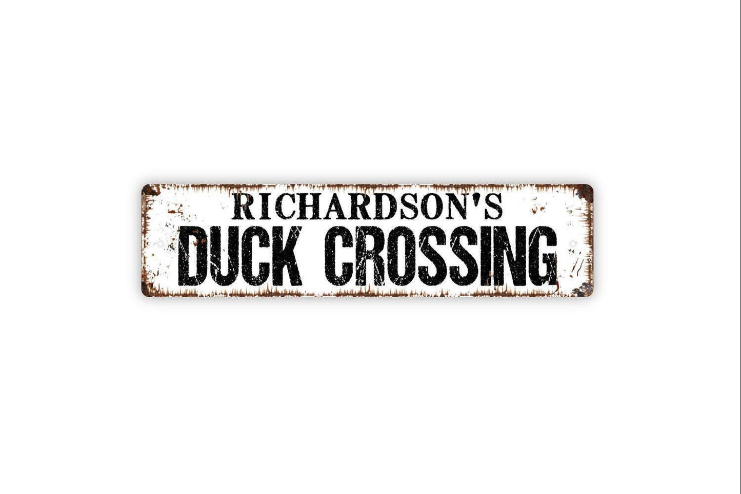 Personalized Duck Crossing Sign, Custom Metal Sign, Vinyl Sticker Or  Street Sign or Door Name Plate Plaque