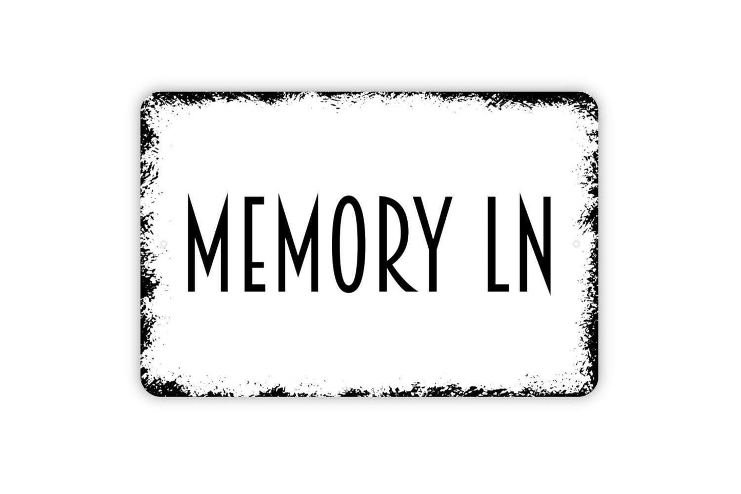 Memory Lane Sign - Family Photo Metal Wall Art