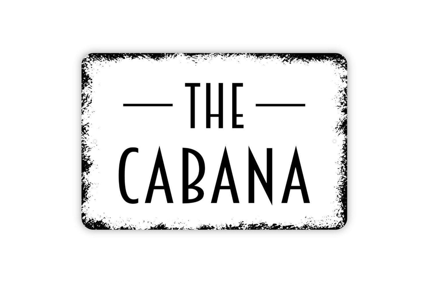 The Cabana Sign – Coastal Beach House Wall Decor – Poolside or Patio Wall Art – Tropical Backyard Sign – Metal Sign or Vinyl Sticker
