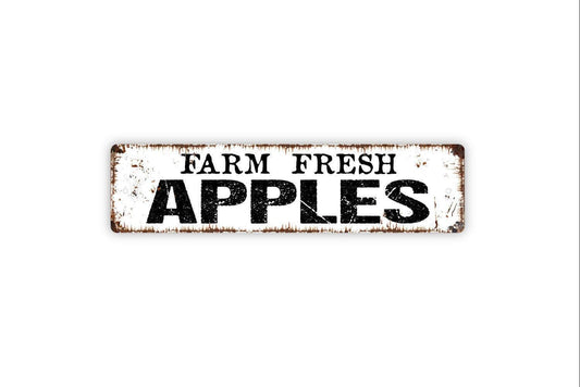 Farm Fresh Apples Sign - Apple Tree Garden Farmers Market Vinyl Sticker Or  Street Metal Sign or Door Name Plate Plaque