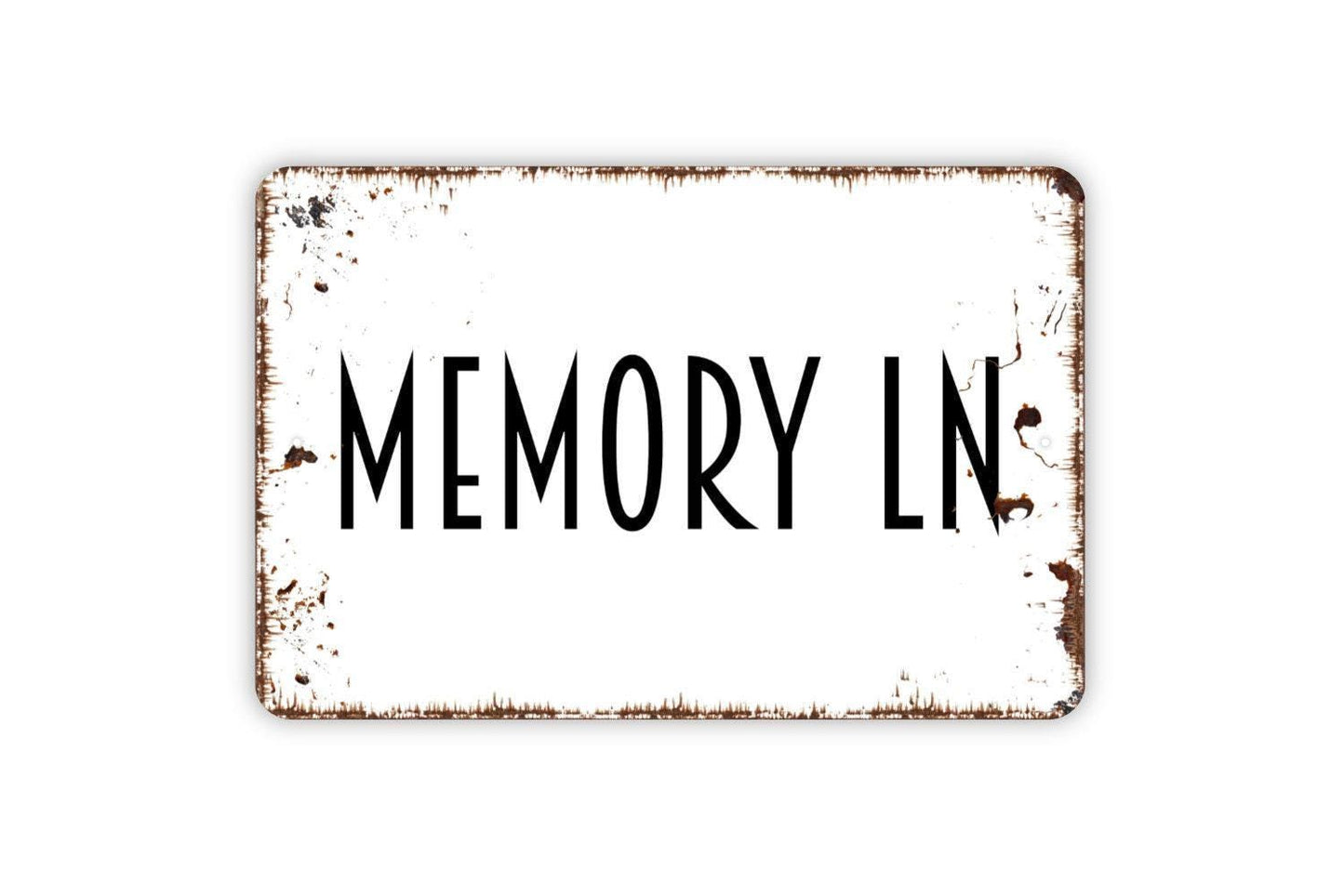 Memory Lane Sign - Family Photo Metal Wall Art