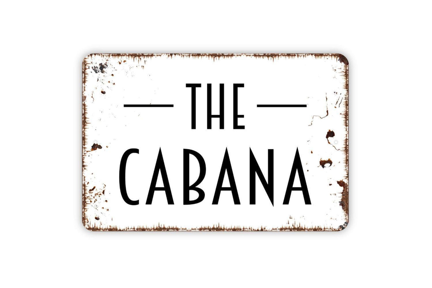 The Cabana Sign – Coastal Beach House Wall Decor – Poolside or Patio Wall Art – Tropical Backyard Sign – Metal Sign or Vinyl Sticker