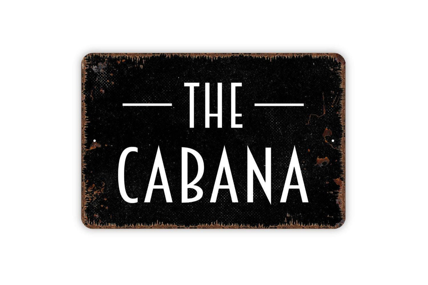 The Cabana Sign – Coastal Beach House Wall Decor – Poolside or Patio Wall Art – Tropical Backyard Sign – Metal Sign or Vinyl Sticker