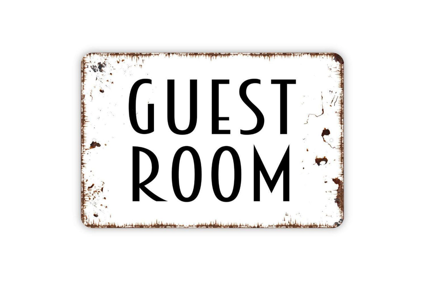 Guest Room Sign, Metal Sign, Farmhouse Contemporary Modern Wall Metal Sign