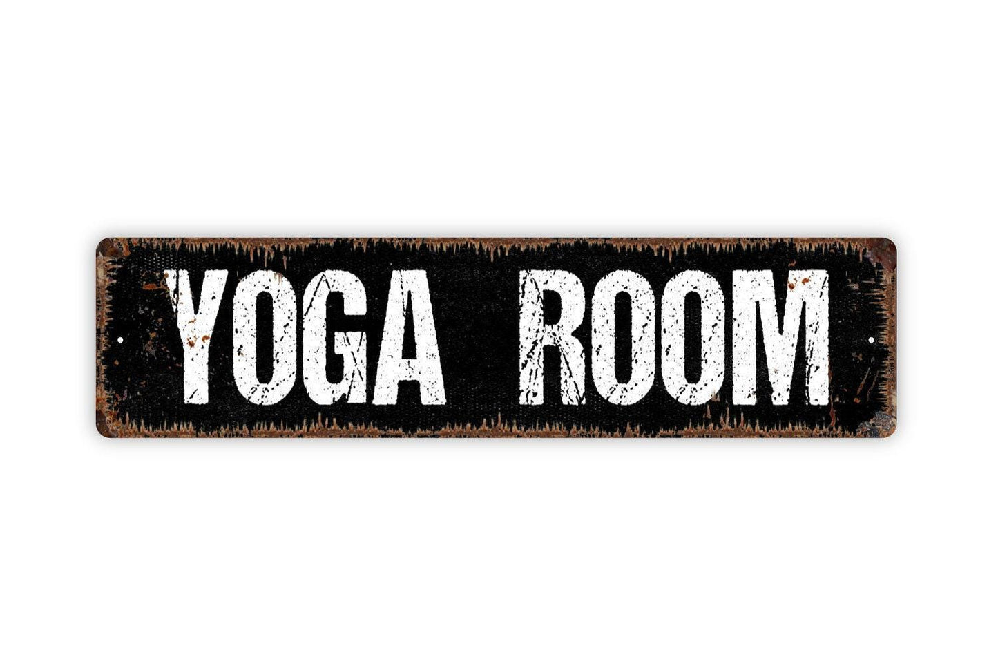 Yoga Room Sign - Yoga Studio Gym Fitness Workout Vinyl Sticker Or  Street Metal Sign or Door Name Plate Plaque