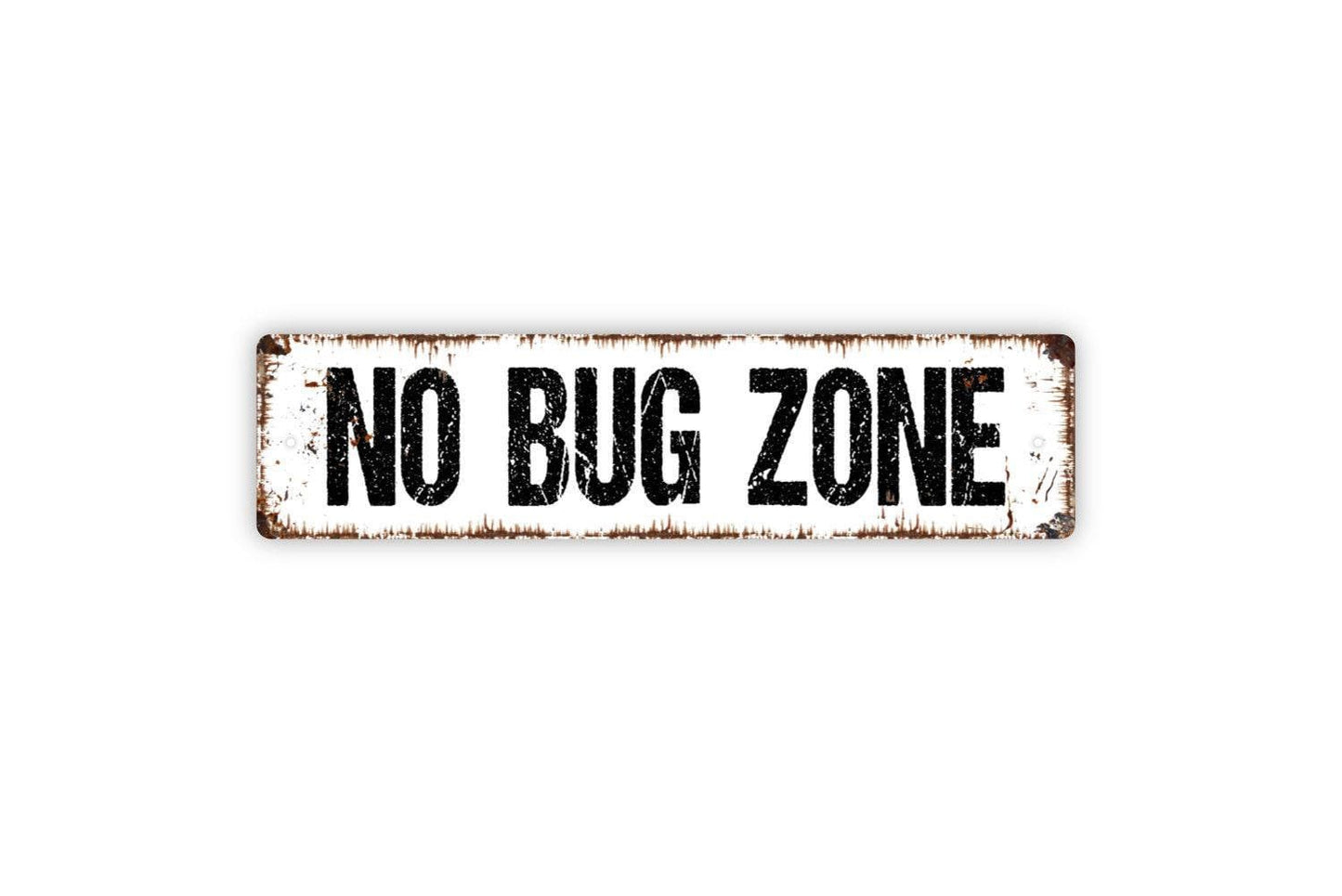 No Bug Zone Sign - Garden Vegetables Flowers Gardening Gardener Vinyl Sticker Or  Street Metal Sign or Door Name Plate Plaque