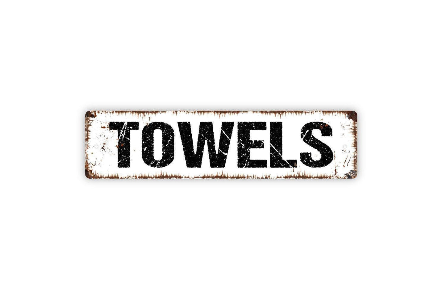Towels Sign - Swimming Pool Shower Bathroom Beach Vinyl Sticker Or  Metal Street Sign or Door Name Plate Plaque