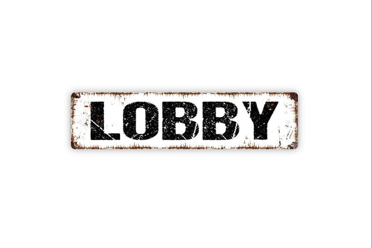 Lobby Sign – Office Entrance Sign – Business Reception Area Wall Art – Professional Workplace Door Sign – Metal Sign or Vinyl Sticker