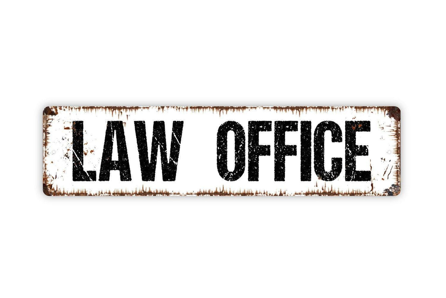 Law Office Sign | Professional Attorney Legal Office Decor | Metal Sign or Vinyl Sticker for Lawyer, Firm, or Reception Area