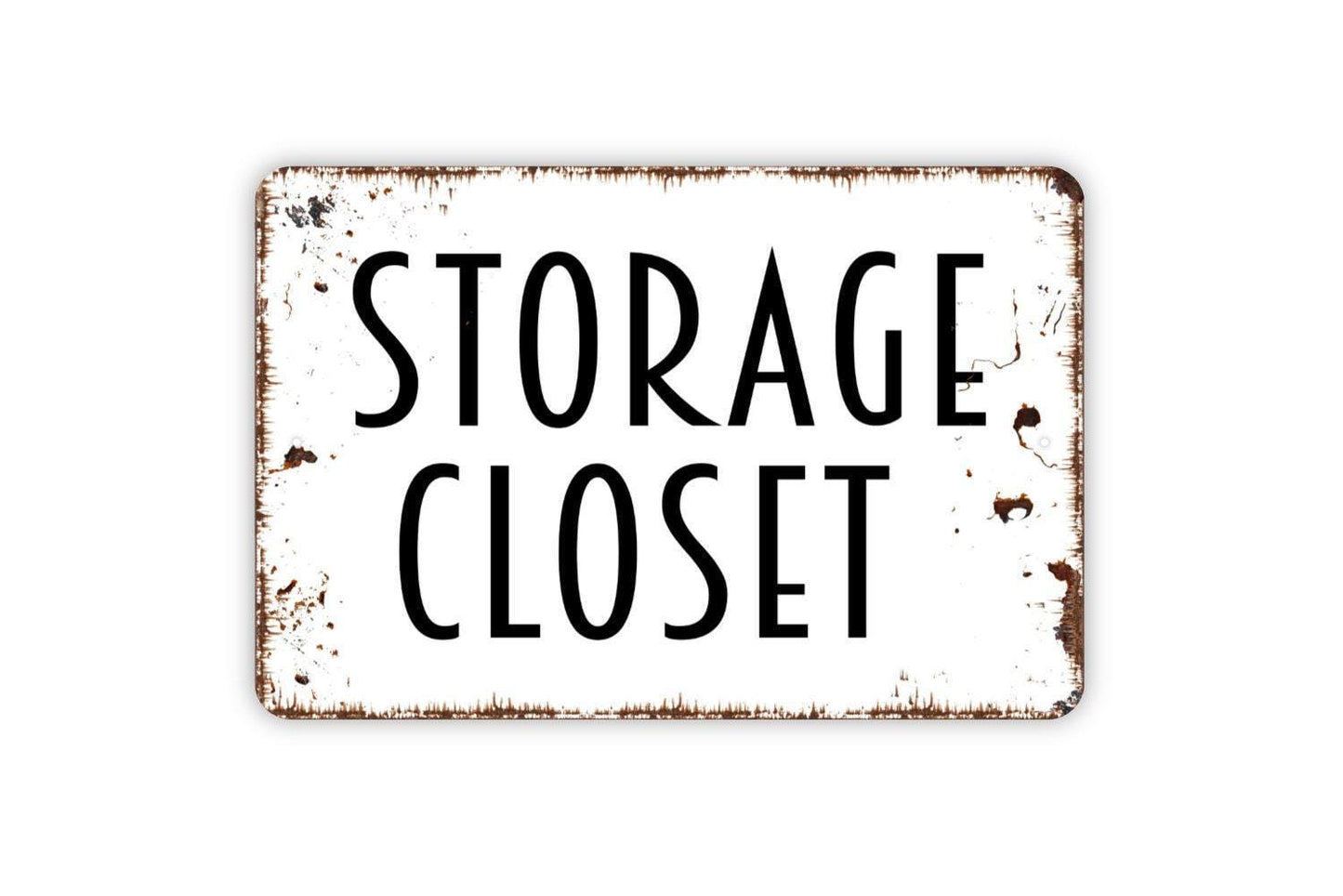 Storage Closet Sign | Organization Utility Room Wall Decor | Metal Sign or Vinyl Sticker for Office School Home Basement