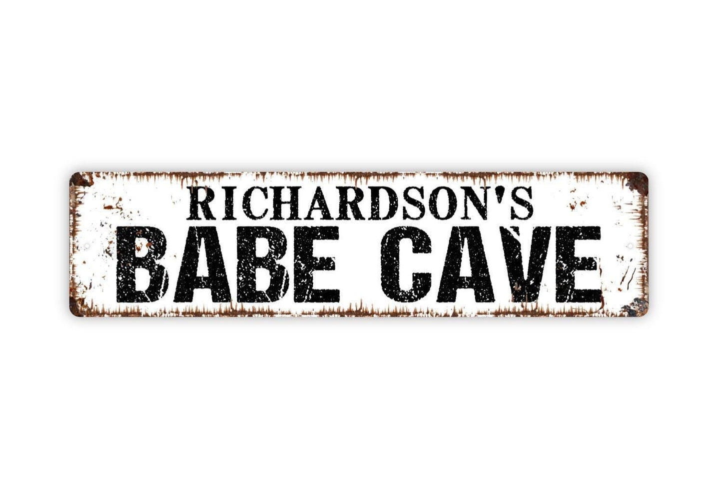 Personalized Babe Cave Sign, Custom Metal Sign, Vinyl Sticker Or  Street Sign or Door Name Plate Plaque