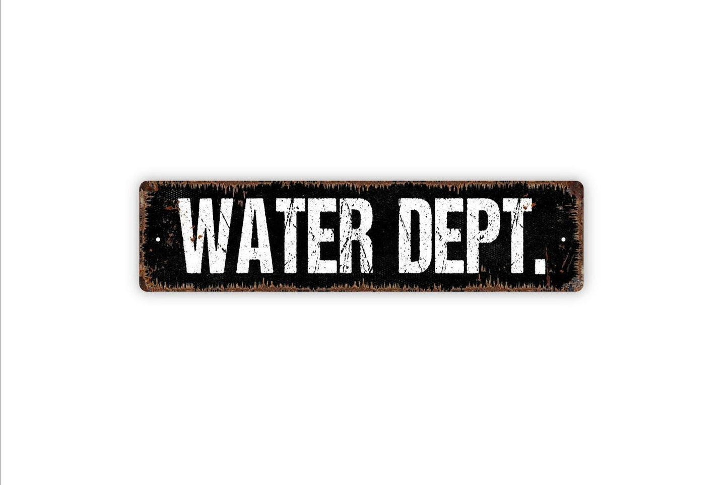Water Dept. Sign - Utility Water Sewer Gas Department Vinyl Sticker Or  Street Metal Sign or Door Name Plate Plaque