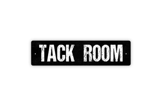 Tack Room Sign - Horse Ranch Farm Vinyl Sticker Or  Metal Street Sign or Door Name Plate Plaque