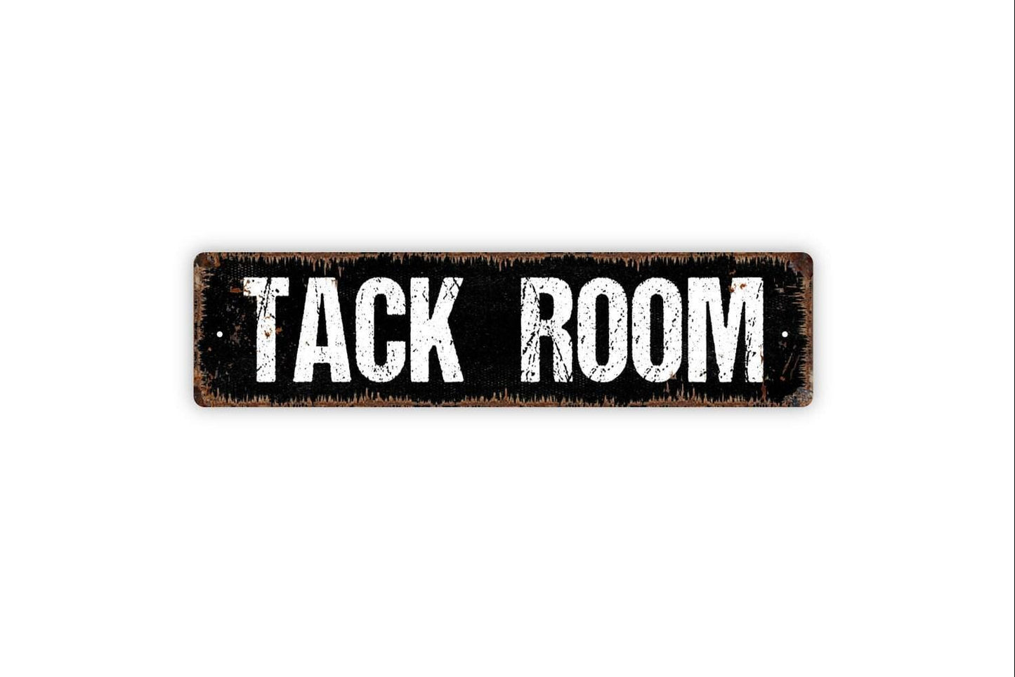 Tack Room Sign - Horse Ranch Farm Vinyl Sticker Or  Metal Street Sign or Door Name Plate Plaque