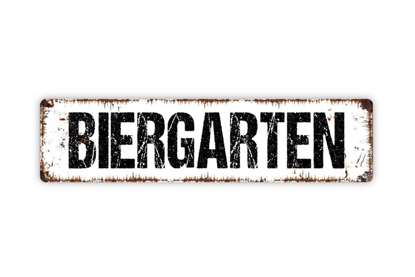 Biergarten Sign - Funny Pantry Kitchen Vinyl Sticker Or  Custom Metal Street Sign or Door Name Plate Plaque
