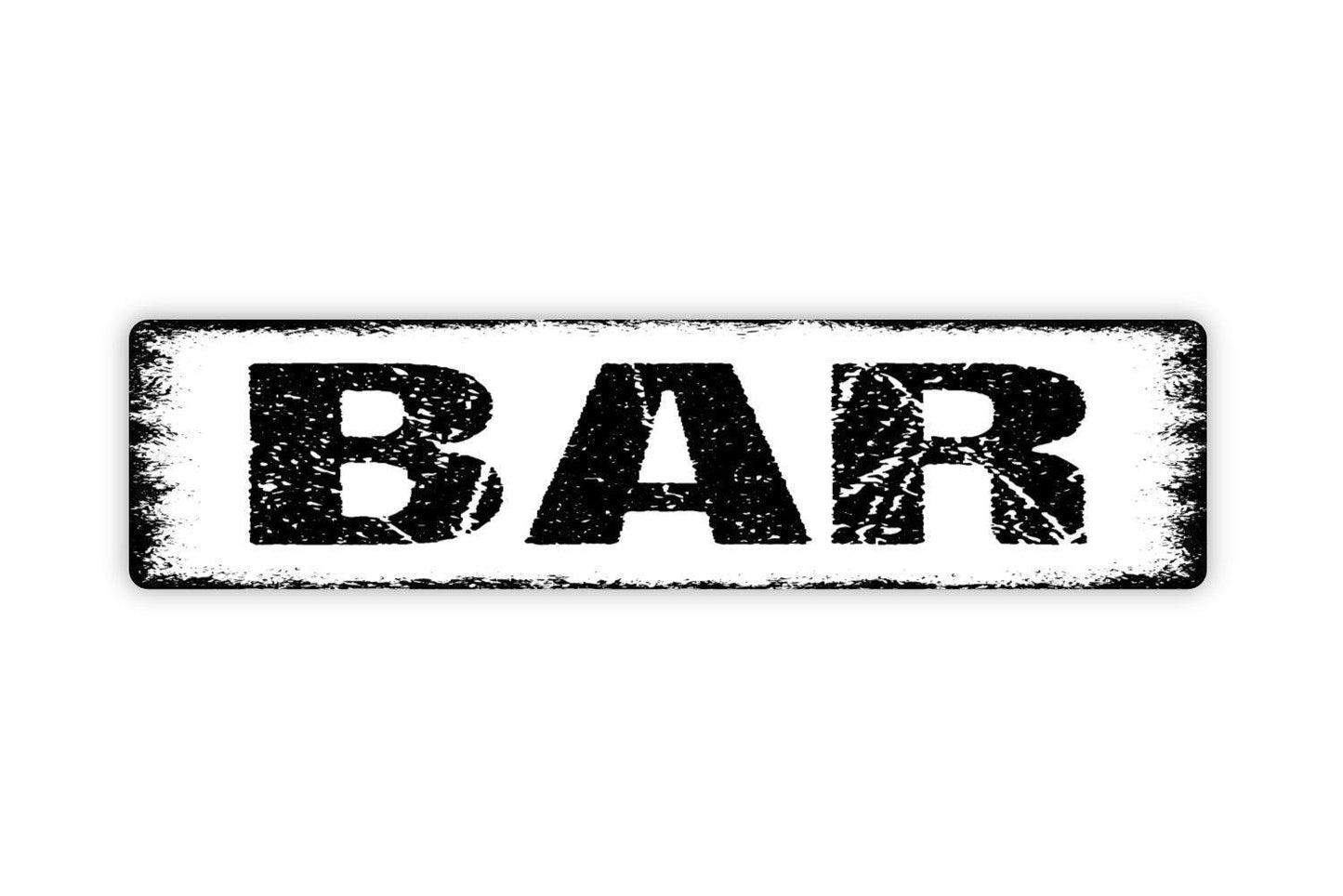 Bar Sign | Pub, Tavern, or Man Cave Wall Décor | Rustic Home Bar, Game Room, or Garage Metal Sign or Vinyl Sticker Gift for Drinkers