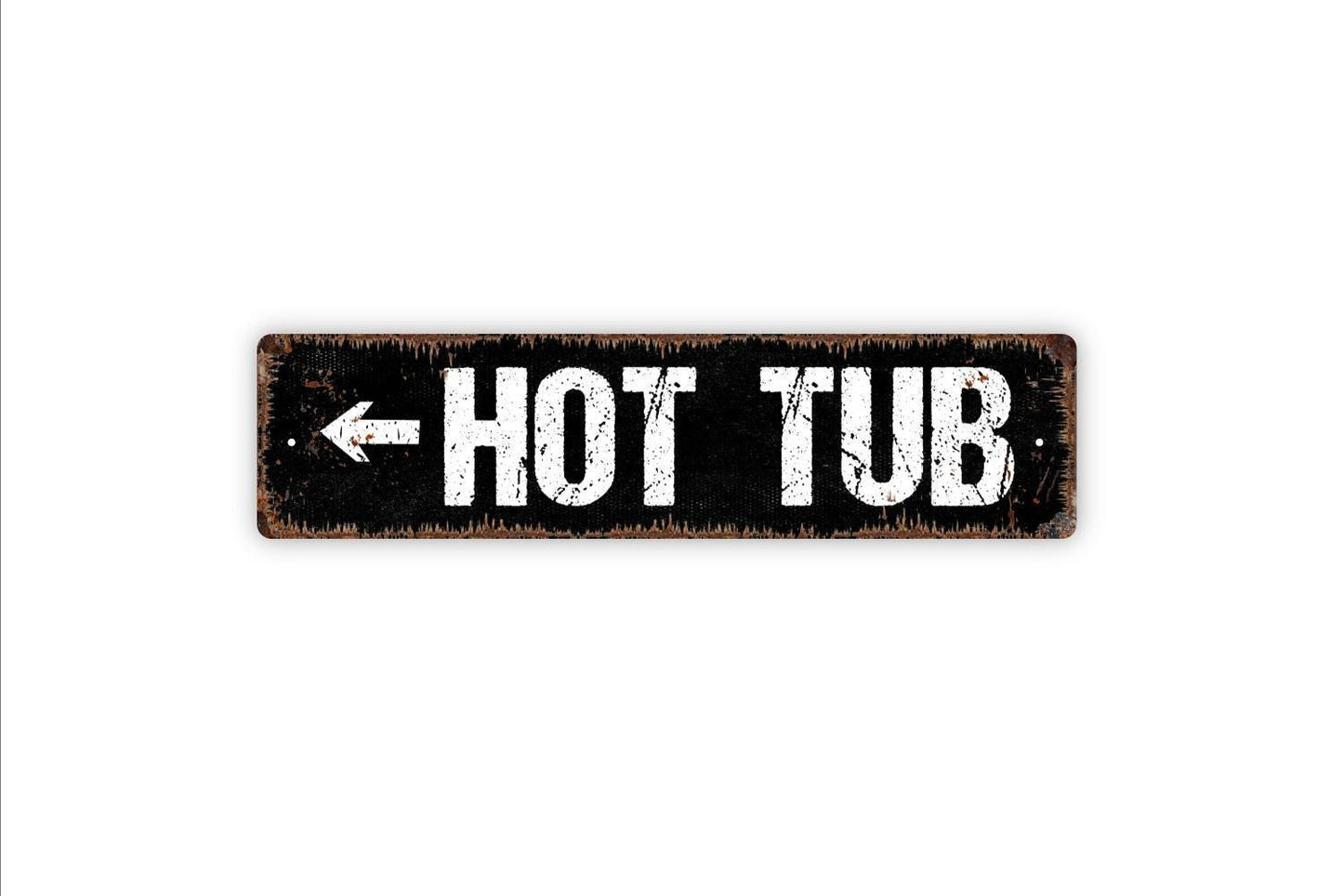 Hot Tub With Arrow Sign - Spa Swimming Pool This Way Vinyl Sticker Or  Metal Street Sign or Door Name Plate Plaque