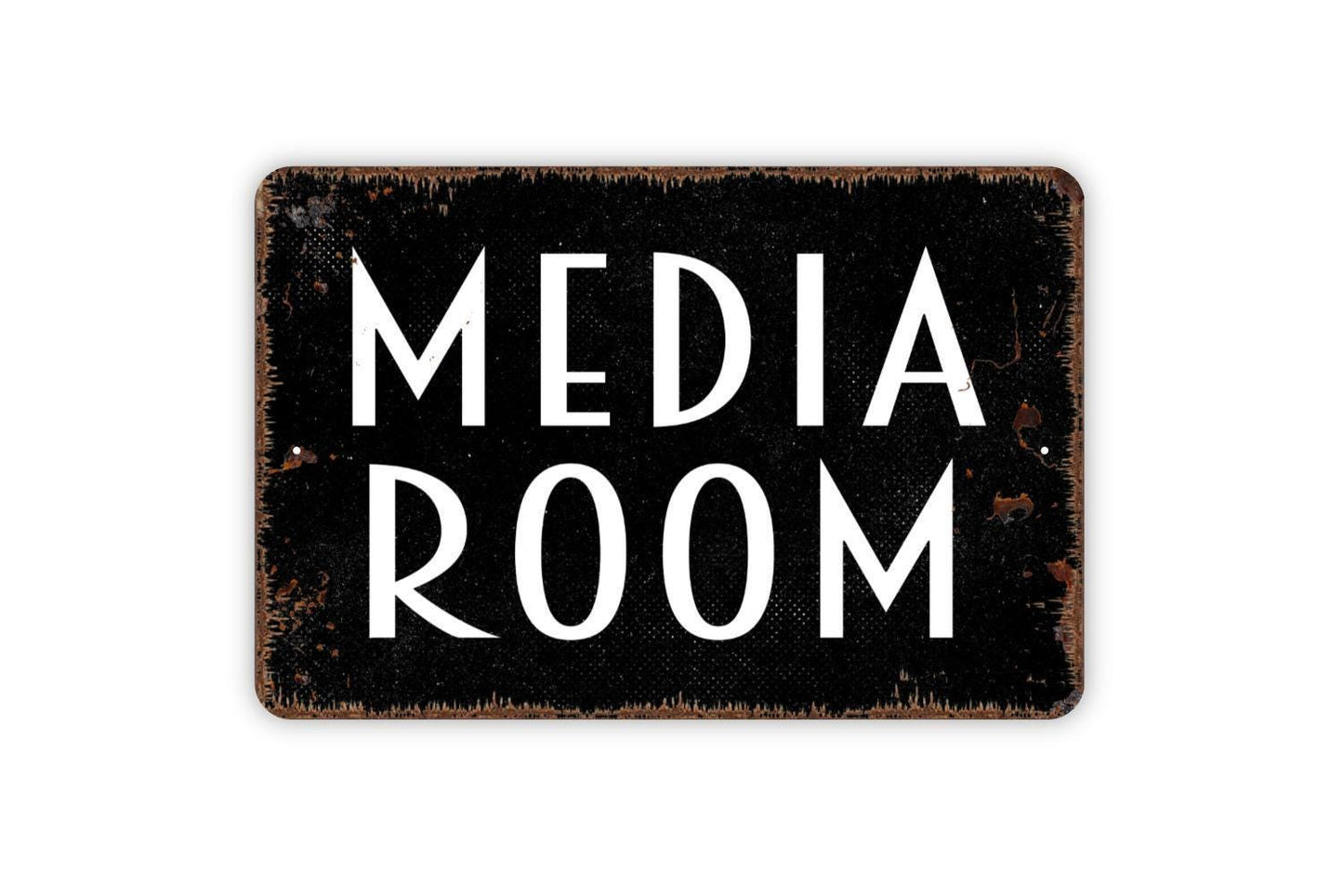 Media Room Sign | Home Theater Movie Cinema Wall Decor | Metal Sign or Vinyl Sticker for Basement Living Room Entertainment