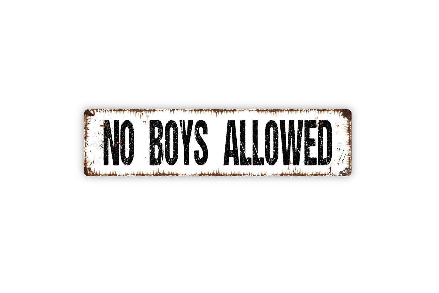 No Boys Allowed Sign - Funny Girls Only Clubhouse Vinyl Sticker Or  Street Metal Sign or Door Name Plate Plaque