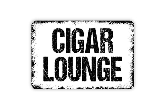 Cigar Lounge Sign - Man Cave Metal Indoor or Outdoor Wall Art