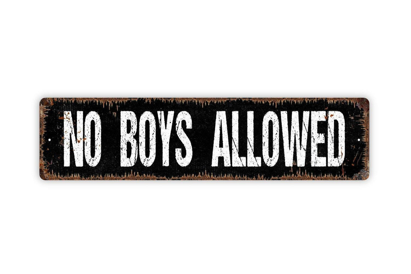 No Boys Allowed Sign - Funny Girls Only Clubhouse Vinyl Sticker Or  Street Metal Sign or Door Name Plate Plaque