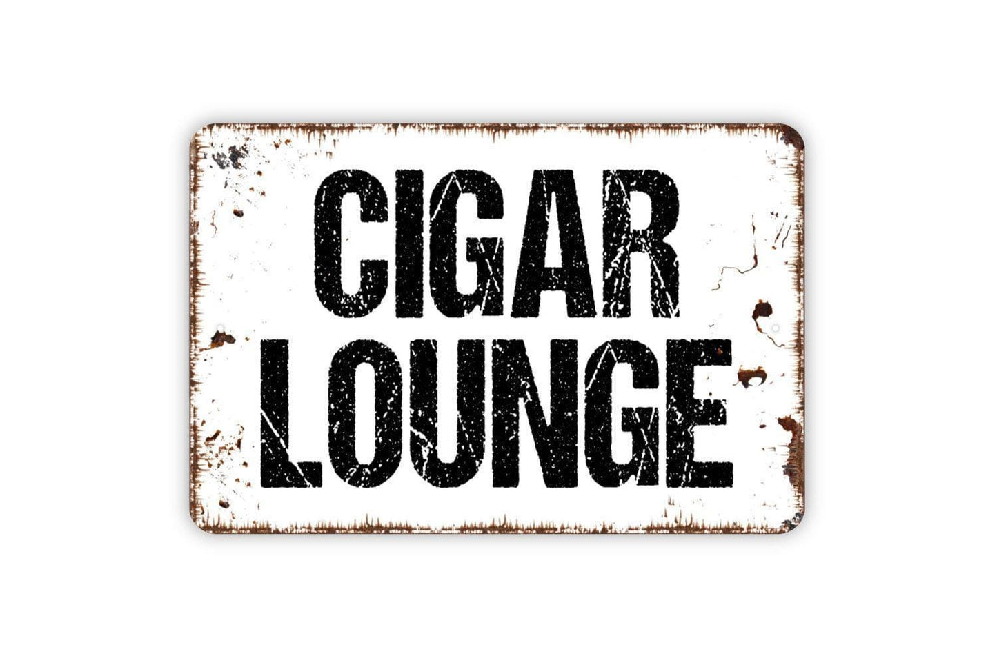 Cigar Lounge Sign - Man Cave Metal Indoor or Outdoor Wall Art