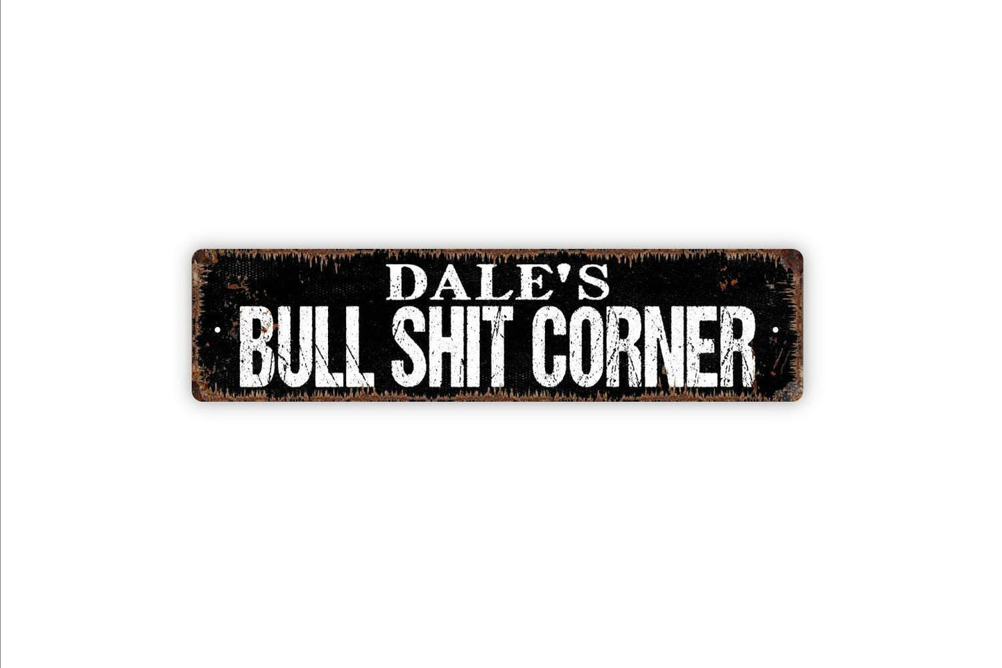 Personalized Bull Shit Corner Sign, Custom Metal Sign, Vinyl Sticker Or  Street Sign or Door Name Plate Plaque