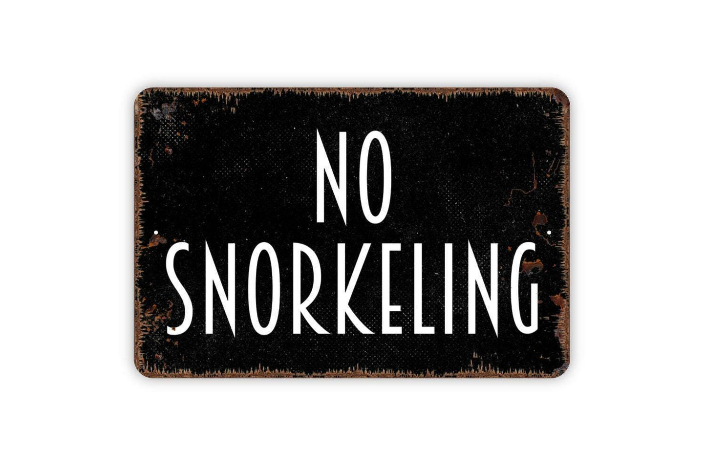 No Snorkeling Sign - Metal Indoor or Outdoor Wall Art
