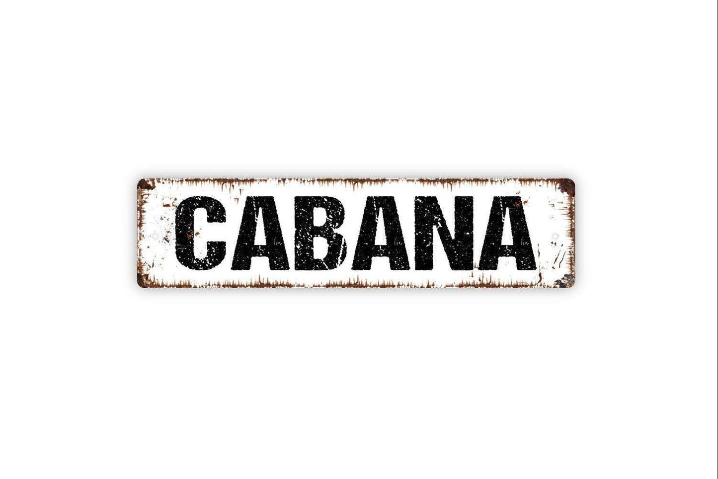 Cabana Sign - Swimming Pool Backyard Paradise Beach Vinyl Sticker Or  Street Metal Sign or Door Name Plate Plaque