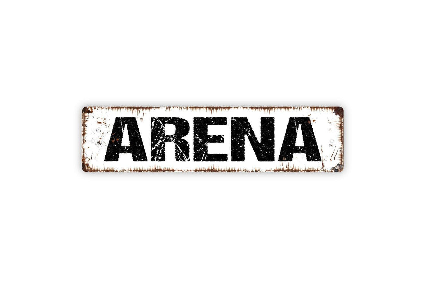 Arena Sign - Vinyl Sticker Or  Metal Street Sign or Door Name Plate Plaque