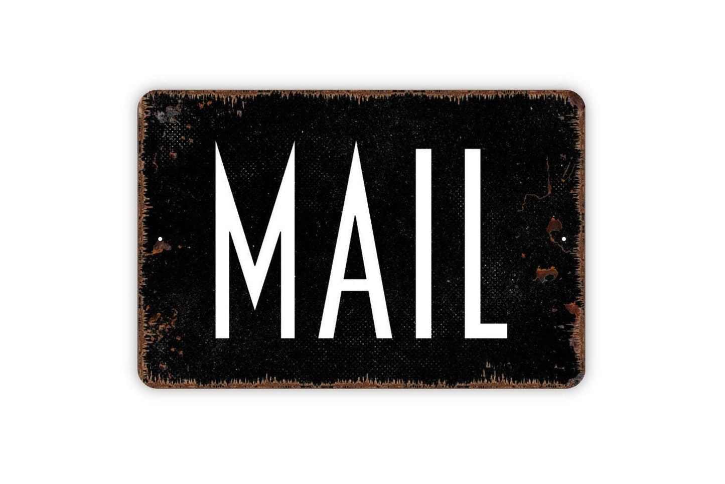 Mail Sign Metal or Vinyl Sticker | Rustic Farmhouse Mailbox Sign | Entryway Decor | Post Office Sign | Country Home Sticker | Mail Room