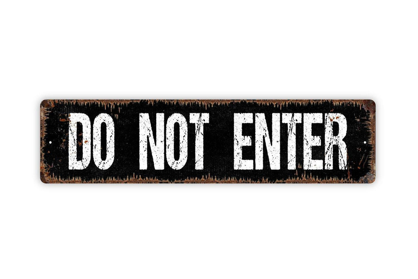 Do Not Enter Metal Sign - Private Not An Exit Entrance Vinyl Sticker Or  Metal Sign Street Sign or Door Name Plate Plaque
