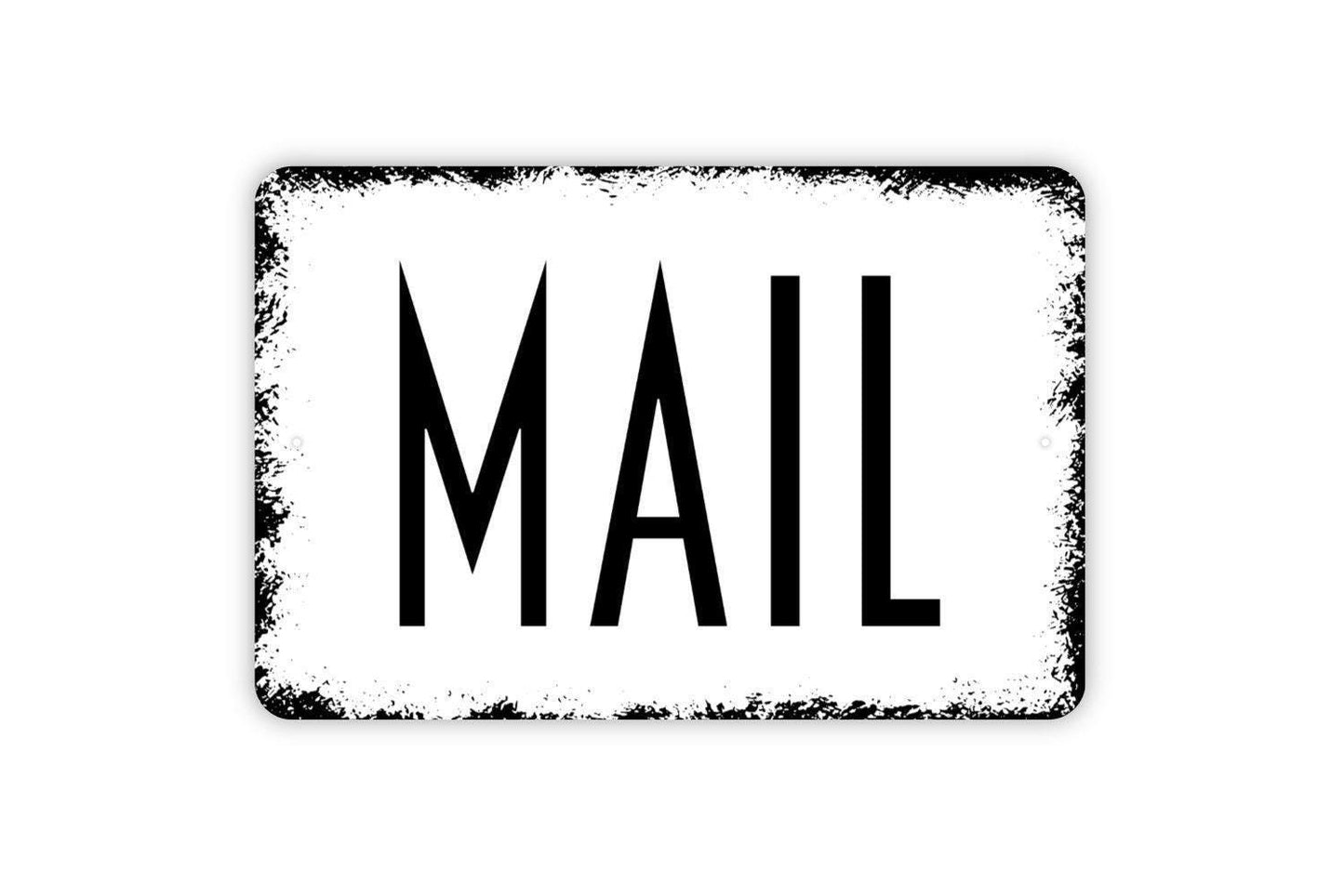 Mail Sign Metal or Vinyl Sticker | Rustic Farmhouse Mailbox Sign | Entryway Decor | Post Office Sign | Country Home Sticker | Mail Room