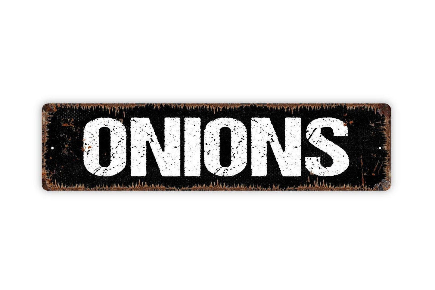 Onions Sign Metal or Vinyl Sticker | Farm Fresh Produce Sign | Rustic Kitchen Decor | Farmers Market Sticker | Country Farmhouse Wall Art