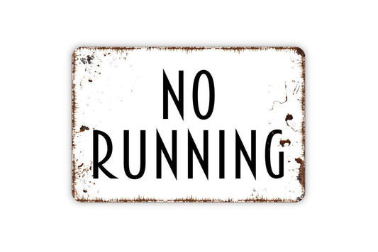No Running Sign | Safety Rules Sign | Pool Gym School Playground Sign | Caution Wall Sign | Metal Sign or Vinyl Sticker