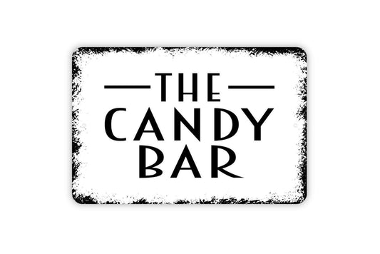 The Candy Bar Sign - Kitchen Pantry Snack Bar Metal Wall Art - Indoor or Outdoor